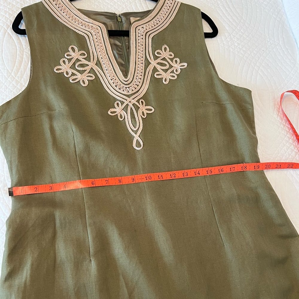 NWT! APPRAISAL Sleeveless Olive Fully-lined Sheath, SZ 16 - Picture 11 of 14